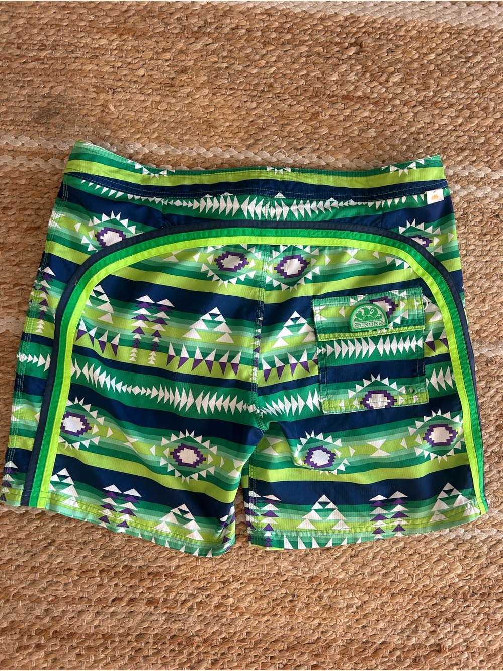 Sundek Board Shorts Geo Tri Pattern
